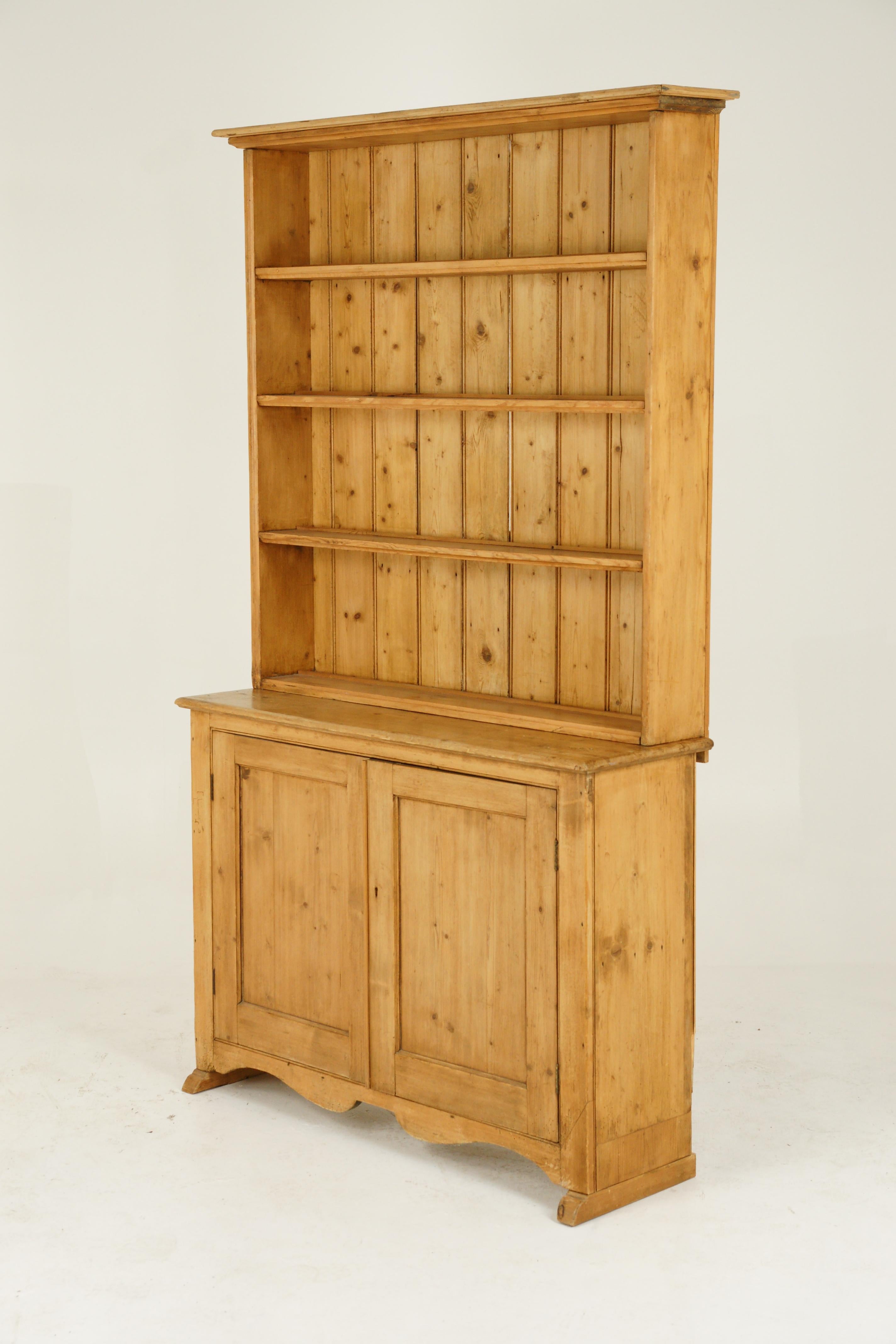Hand-Crafted Antique Welsh Dresser, Pine Sideboard, Farmhouse Sideboard, Scotland, 1900