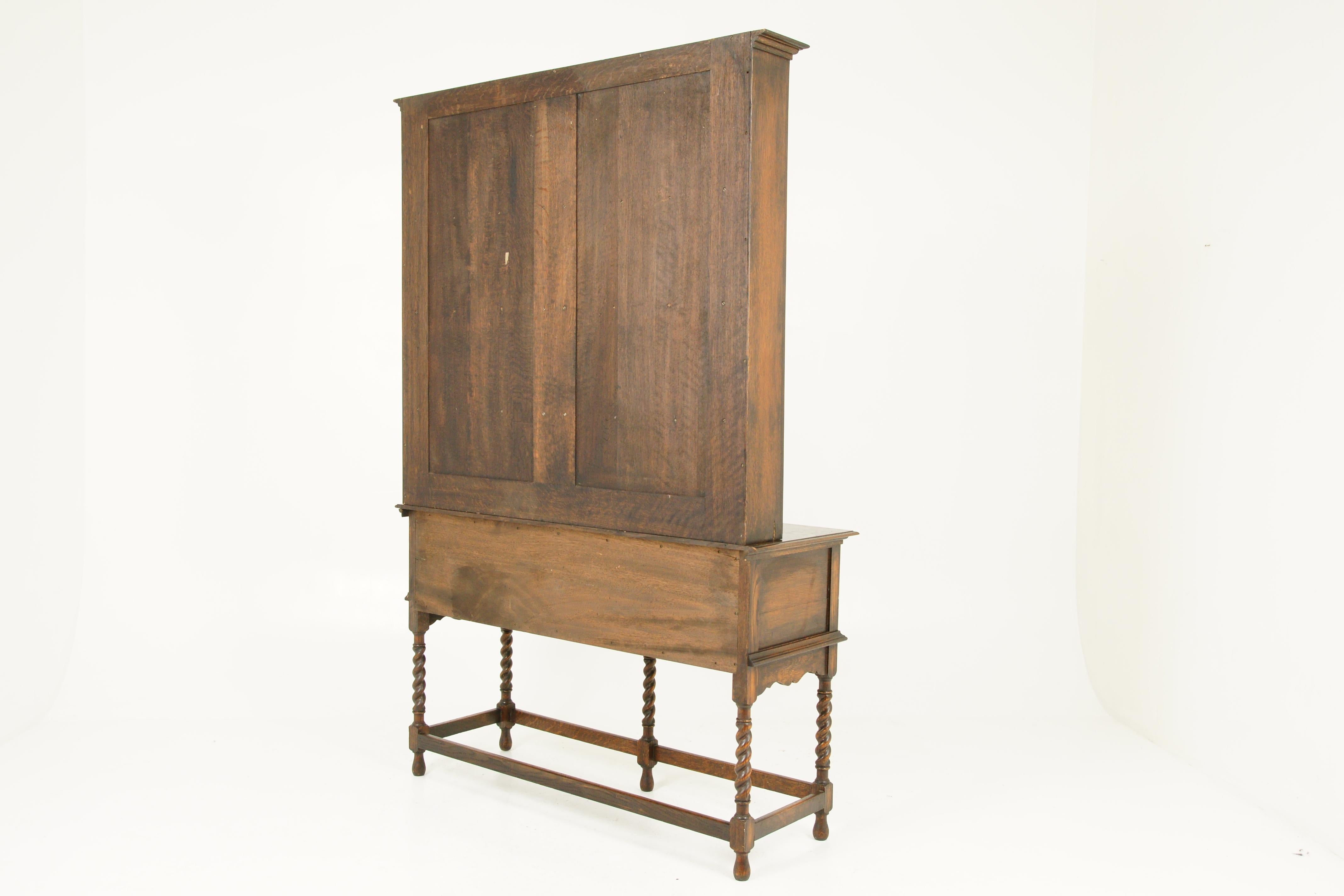 Ancienne commode galloise:: porte-assiettes:: chêne sculpté:: Écosse 1920:: B1746 6