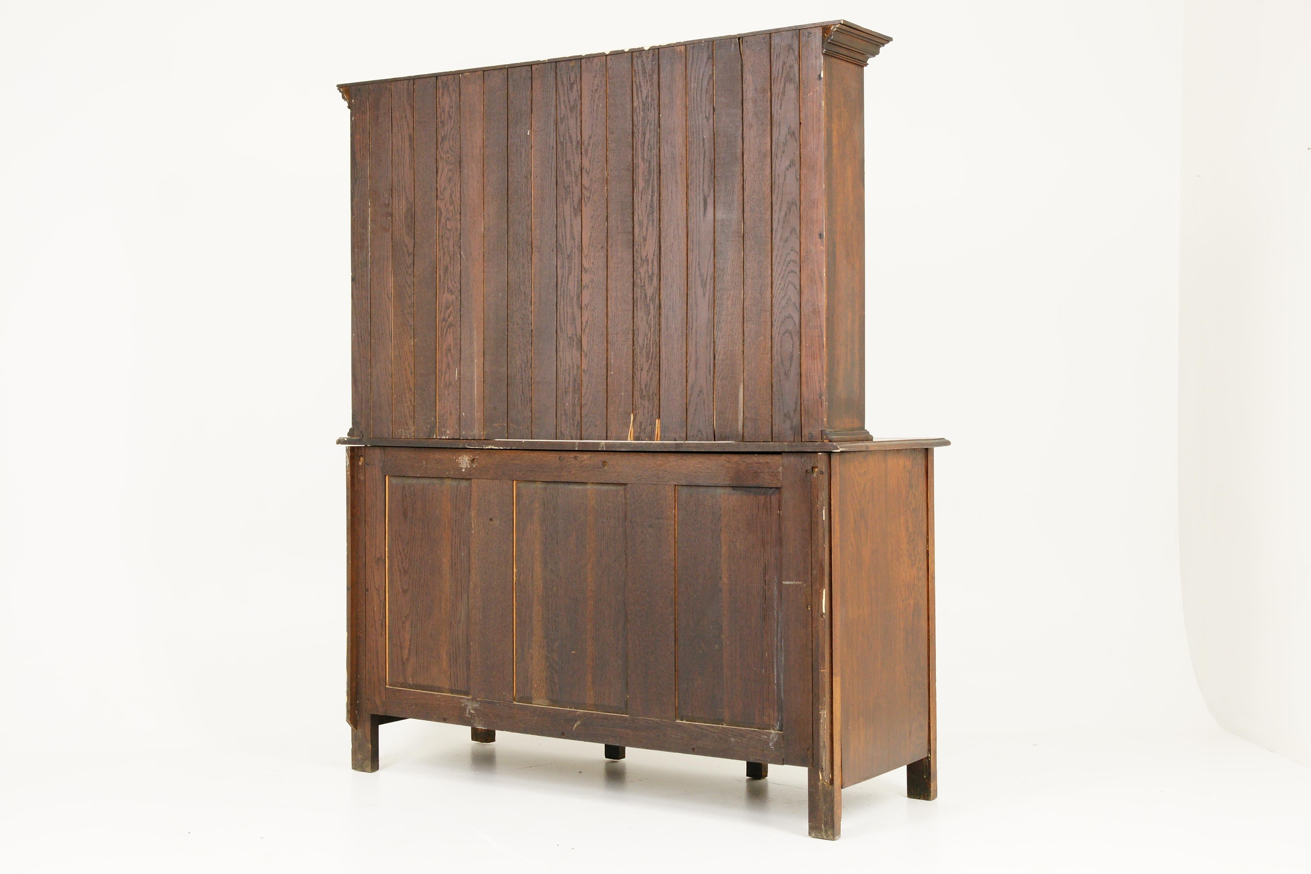 Antique Welsh Dresser, Plate Rack Oak, Scotland 1920, 1643 1