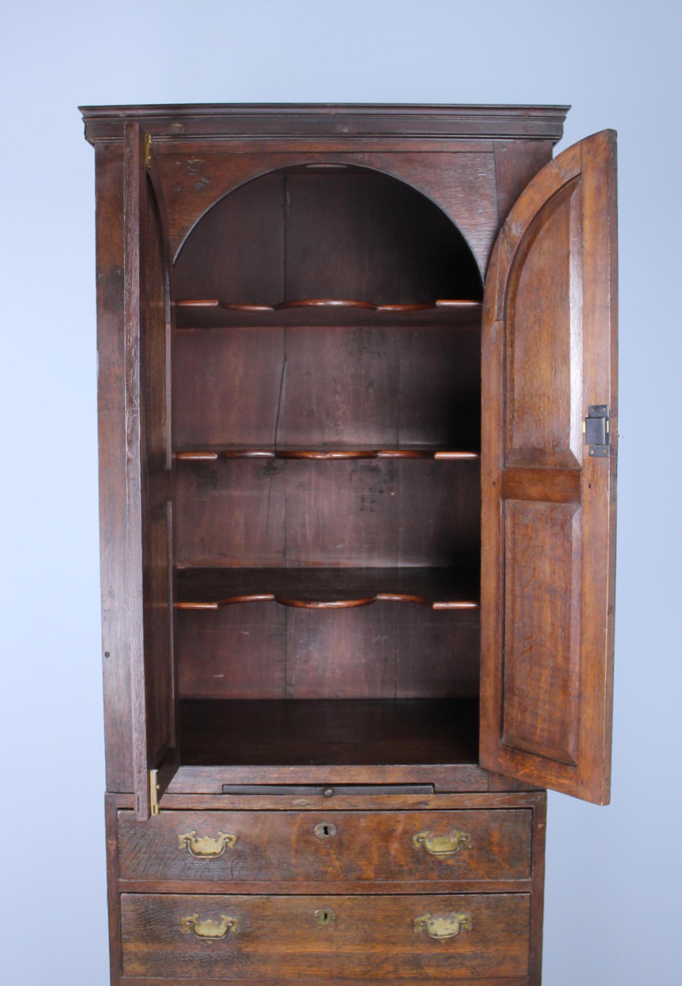 Antique Welsh Gothic Cupboard on Oak 2