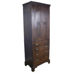 Antique Welsh Gothic Cupboard on Oak