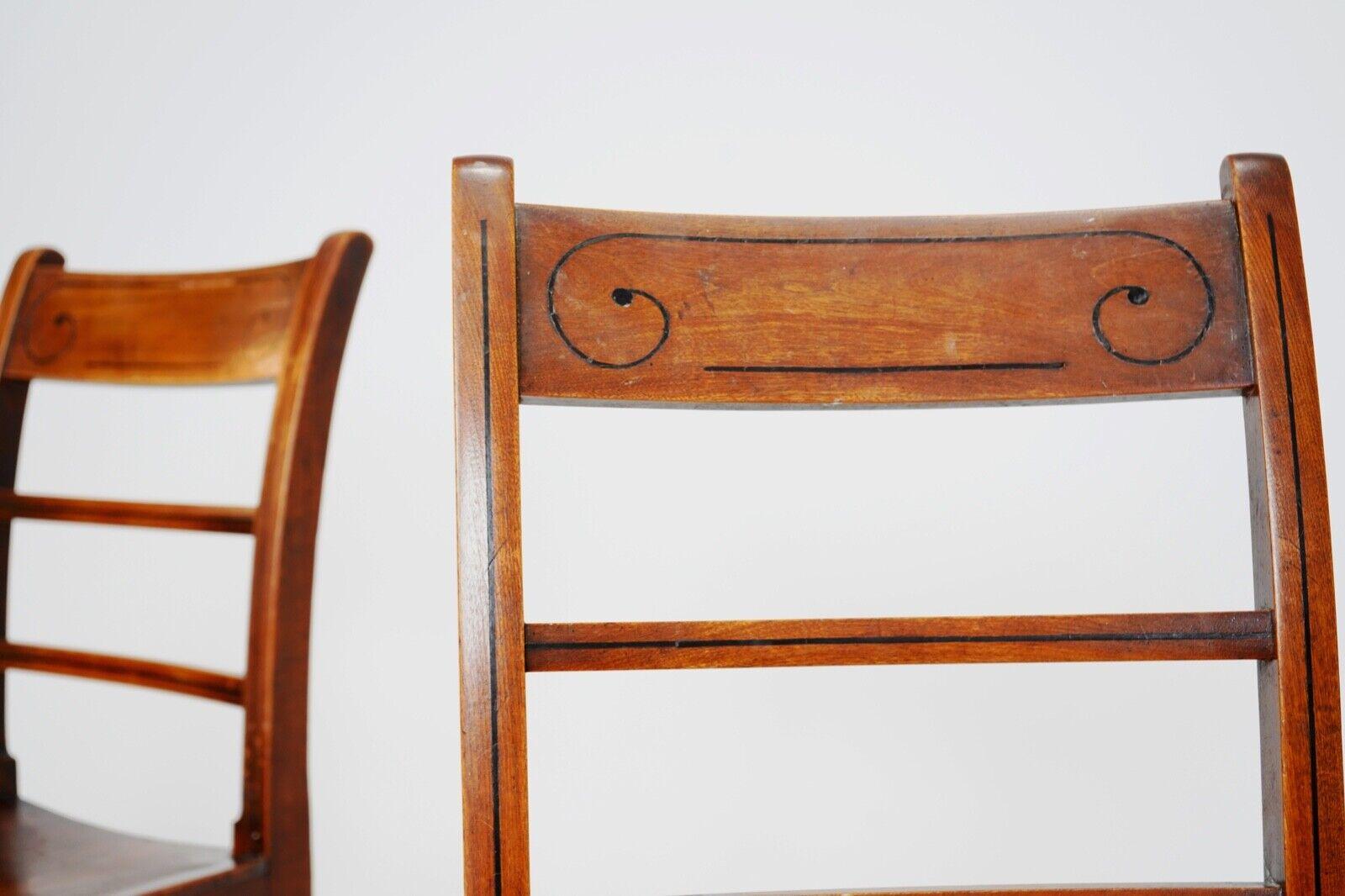 Antique Welsh Oak Farmhouse Dining Chairs 2