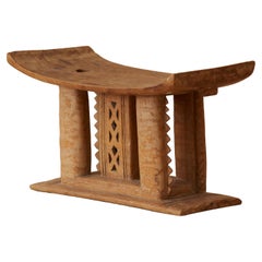 Antique West-African wooden Ashanti stool 