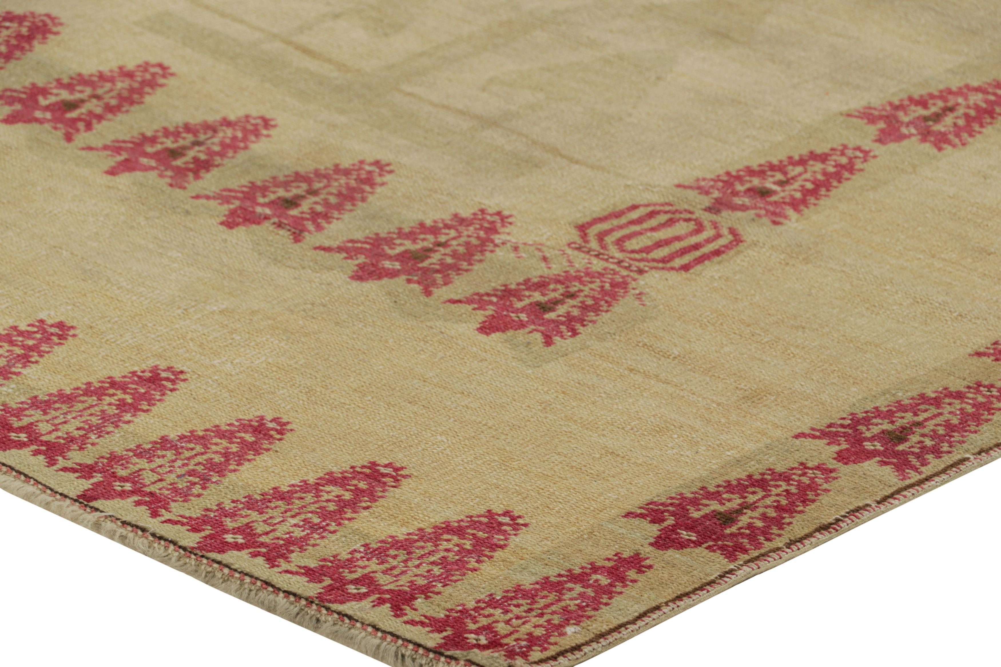 Late 19th Century Antique West Anatolian Prayer Rug in Beige, Red and Green  Rug & Kilim For Sale