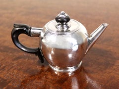 Antique West Country Silver Miniature Herb Teapot Circa 1730