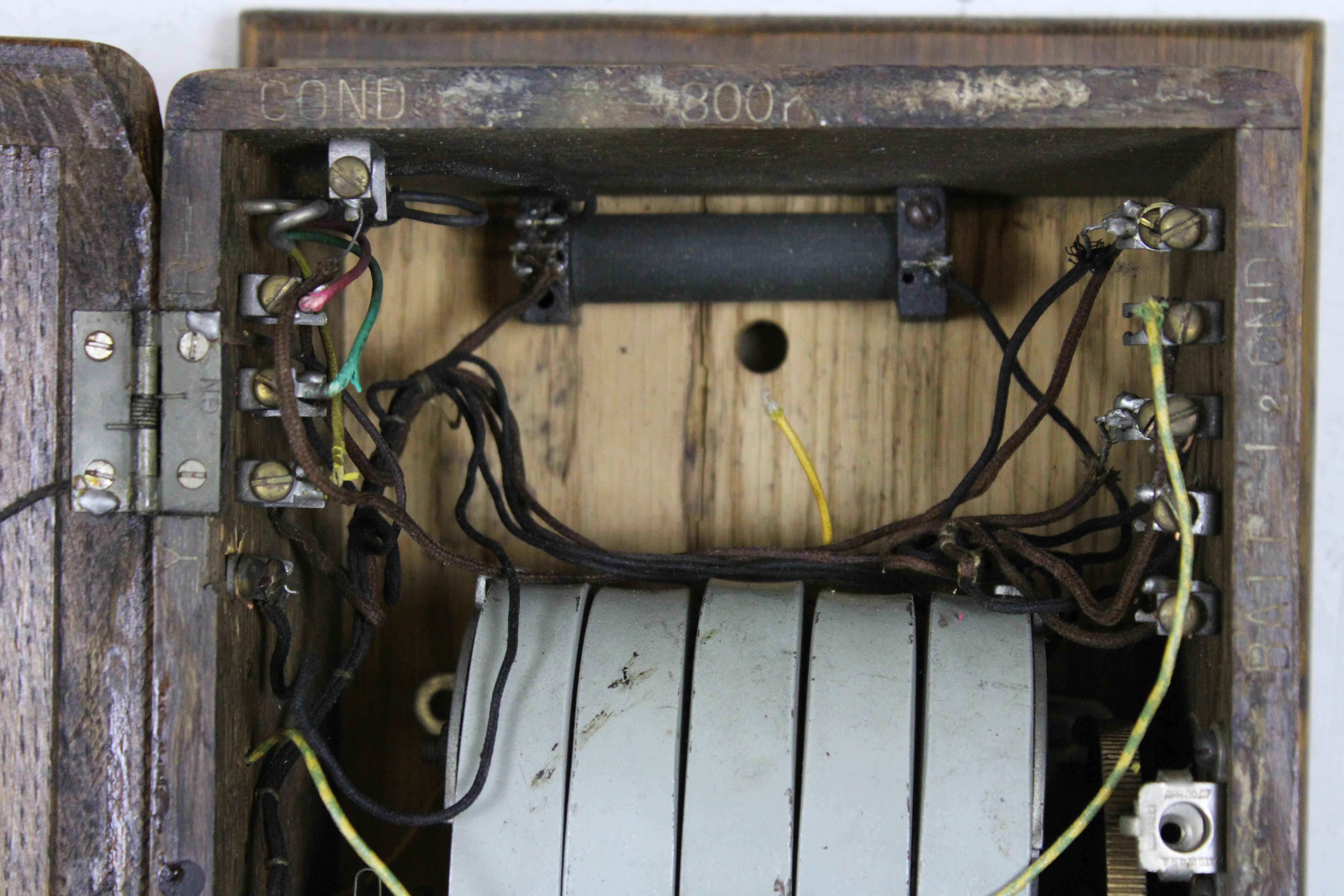 Antique Western Electric Bell System Crank Telephone Oak Case Bakelite Ringer For Sale 3