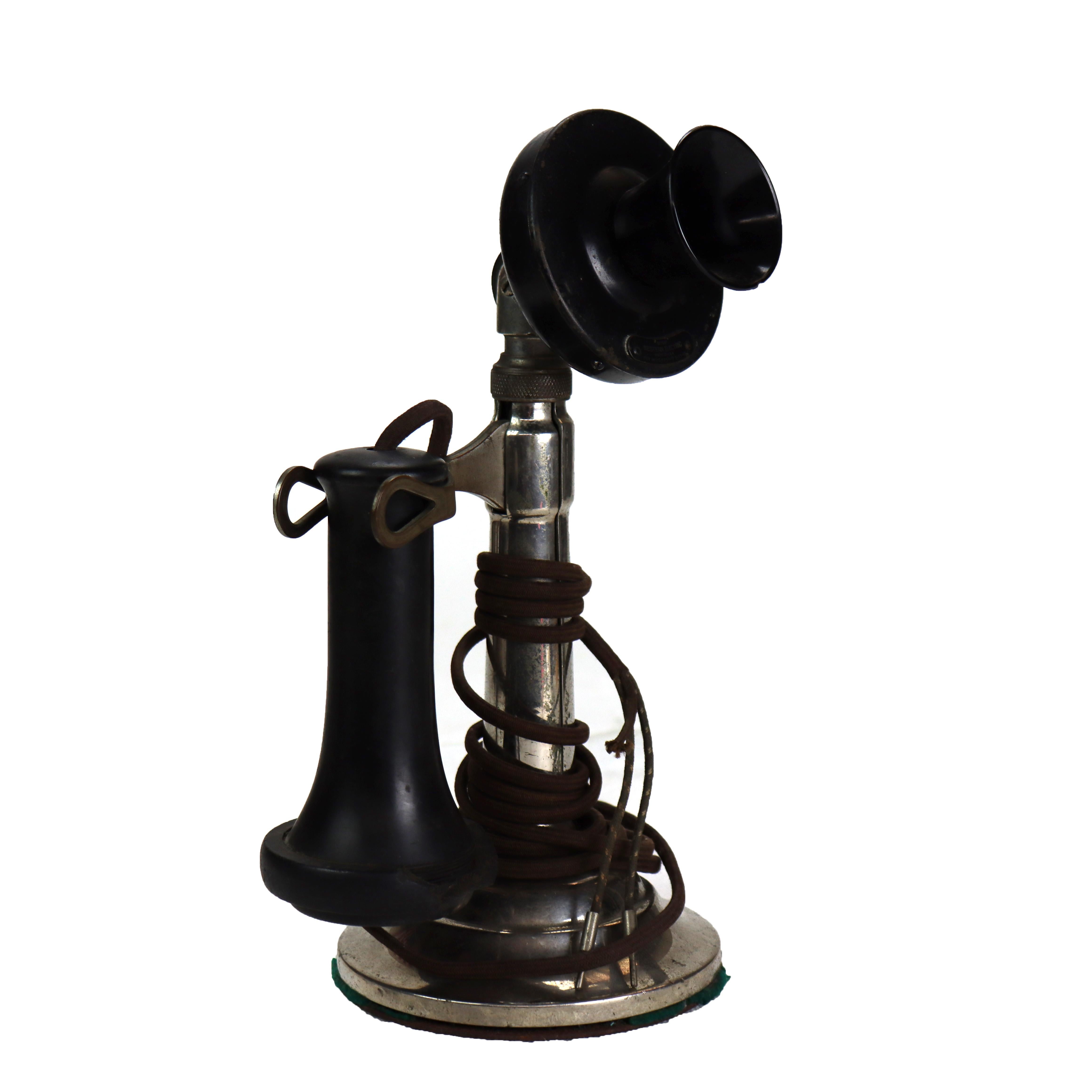 Téléphone ancien à arbre conique pour chandelier Western Electric C1920 en vente 1