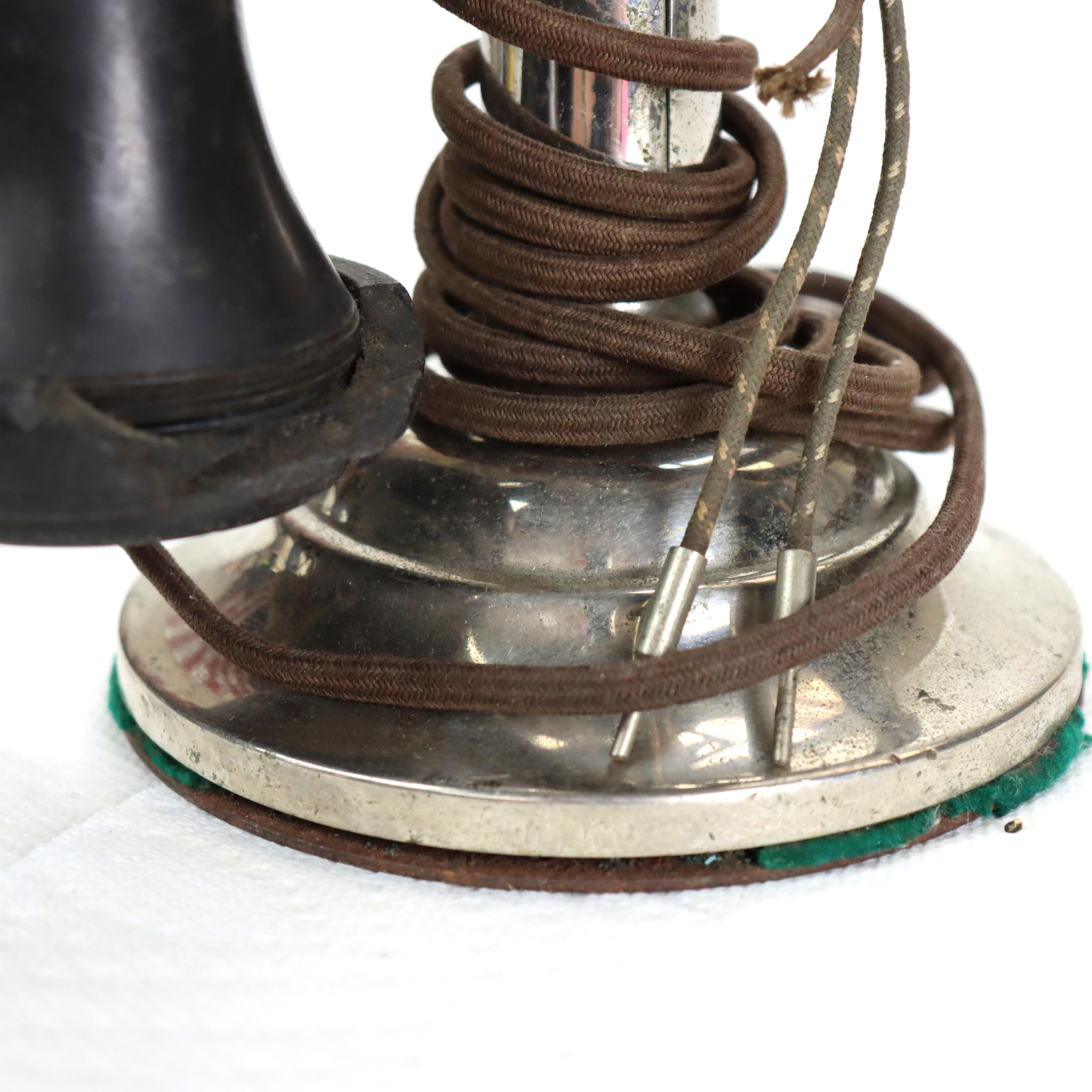 Téléphone ancien à arbre conique pour chandelier Western Electric C1920 en vente 2