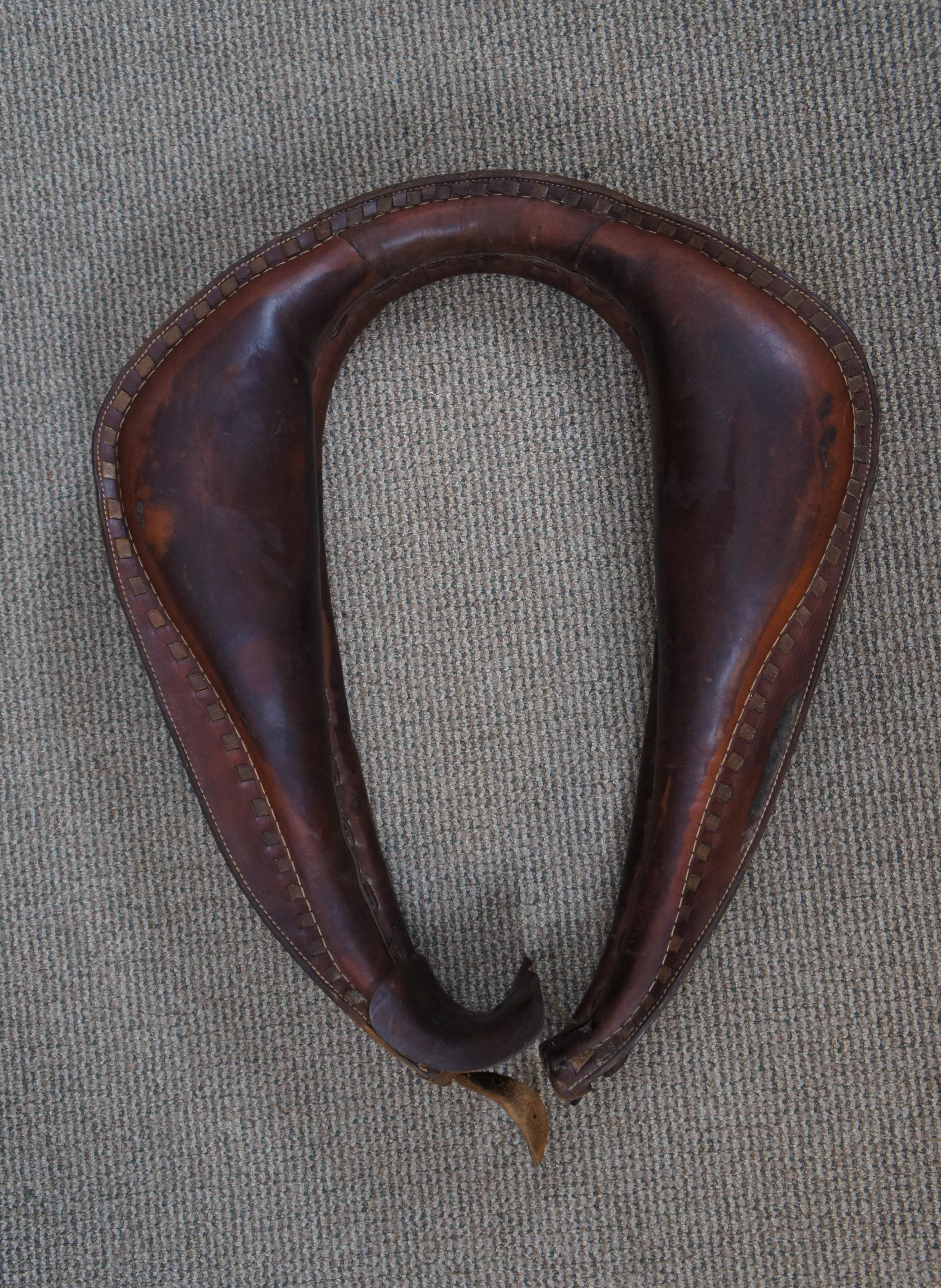 Antique Western Equestrian Horse Yoke Collar Hames Snaffle Bit Tack Plow Halter  For Sale 2