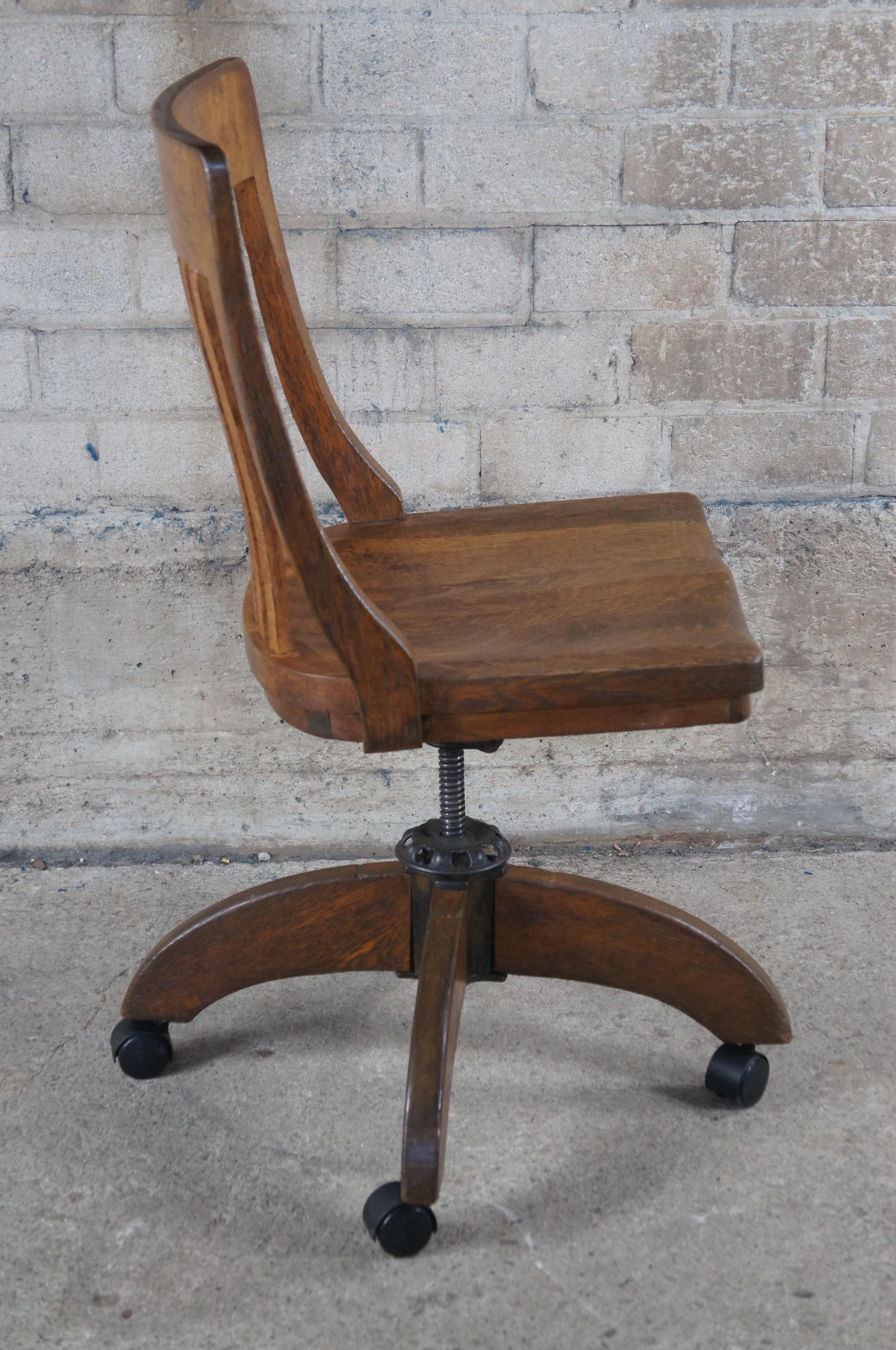 antique desk chair no wheels