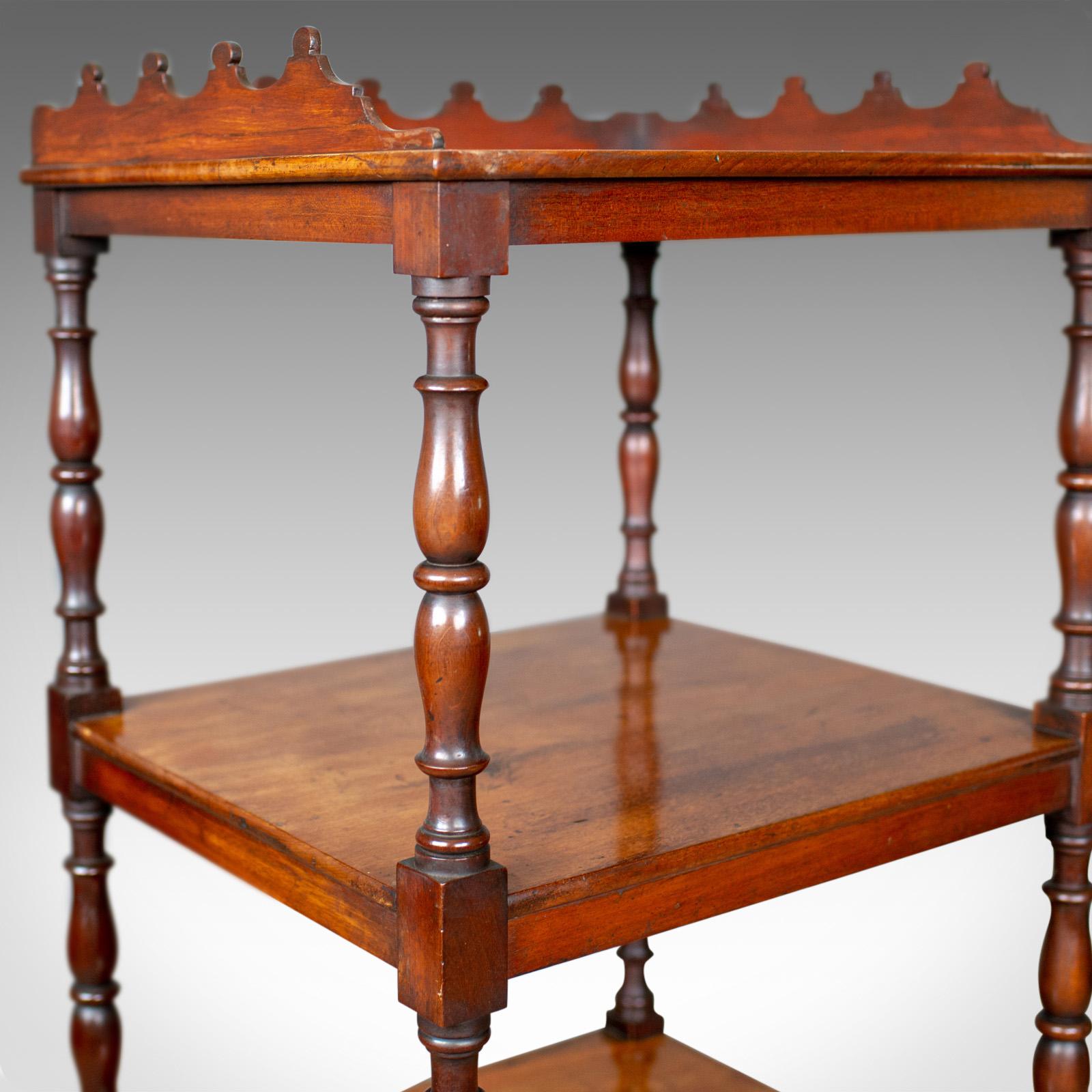 Antique Whatnot, English, Mahogany, Four-Tier, Regency, Display Stand circa 1820 1