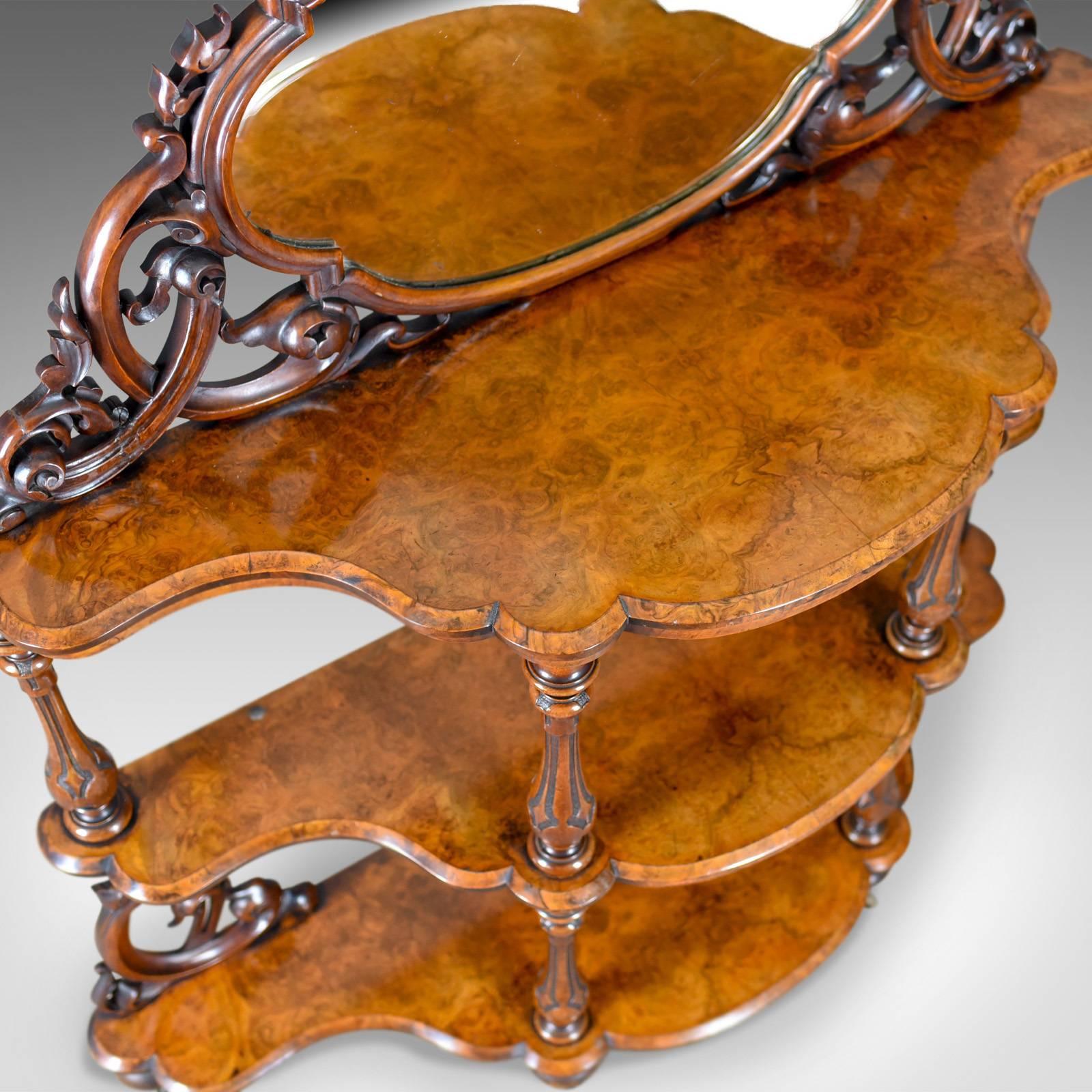 Antiker irischer Spiegelständer aus Wurzelnussholz, Robert Strahan & Co, um 1840 im Angebot 4