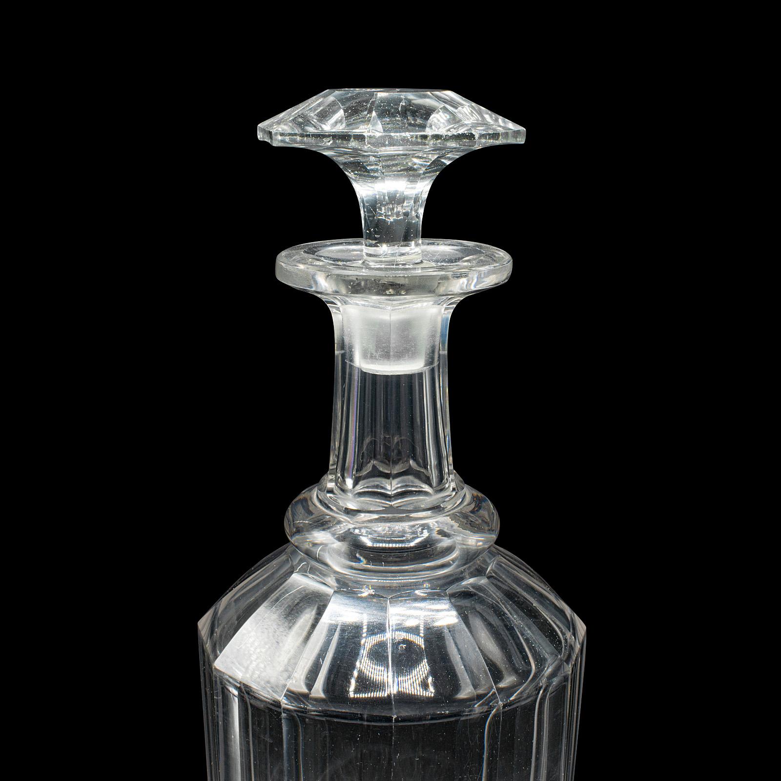 Antiker Whiskey-Dekanter, englisch, Glas, schottisch, Bargeschirr, viktorianisch, um 1900 im Angebot 1