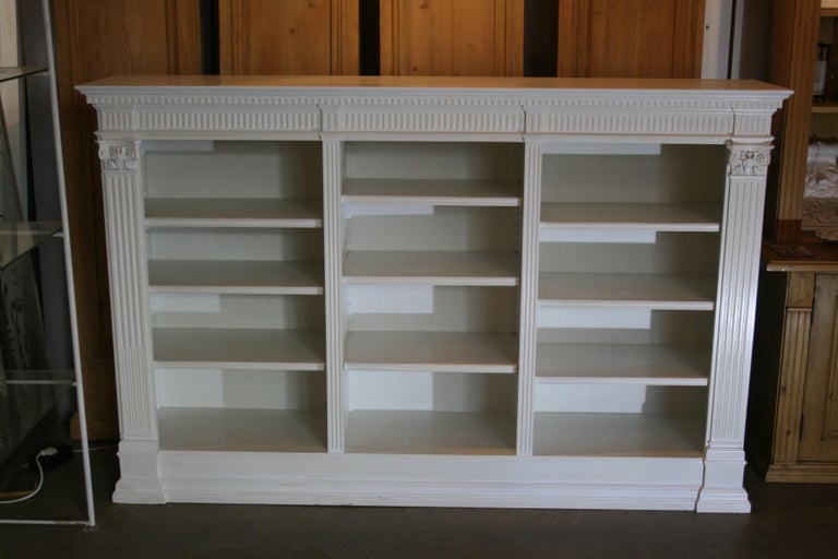 Antique White Bookshelf, Historicism, Oak at 1stDibs