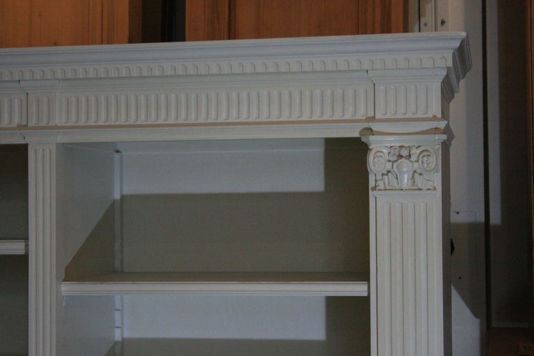 Antique White Bookshelf, Historicism, Oak at 1stDibs