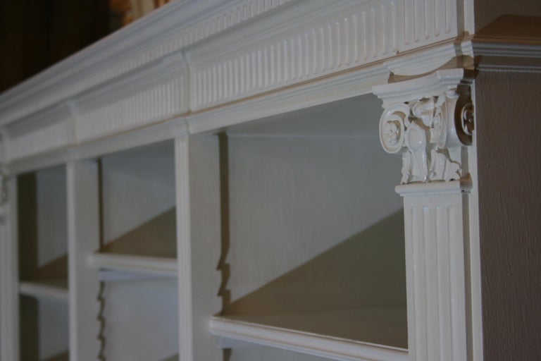 Antique White Bookshelf, Historicism, Oak at 1stDibs