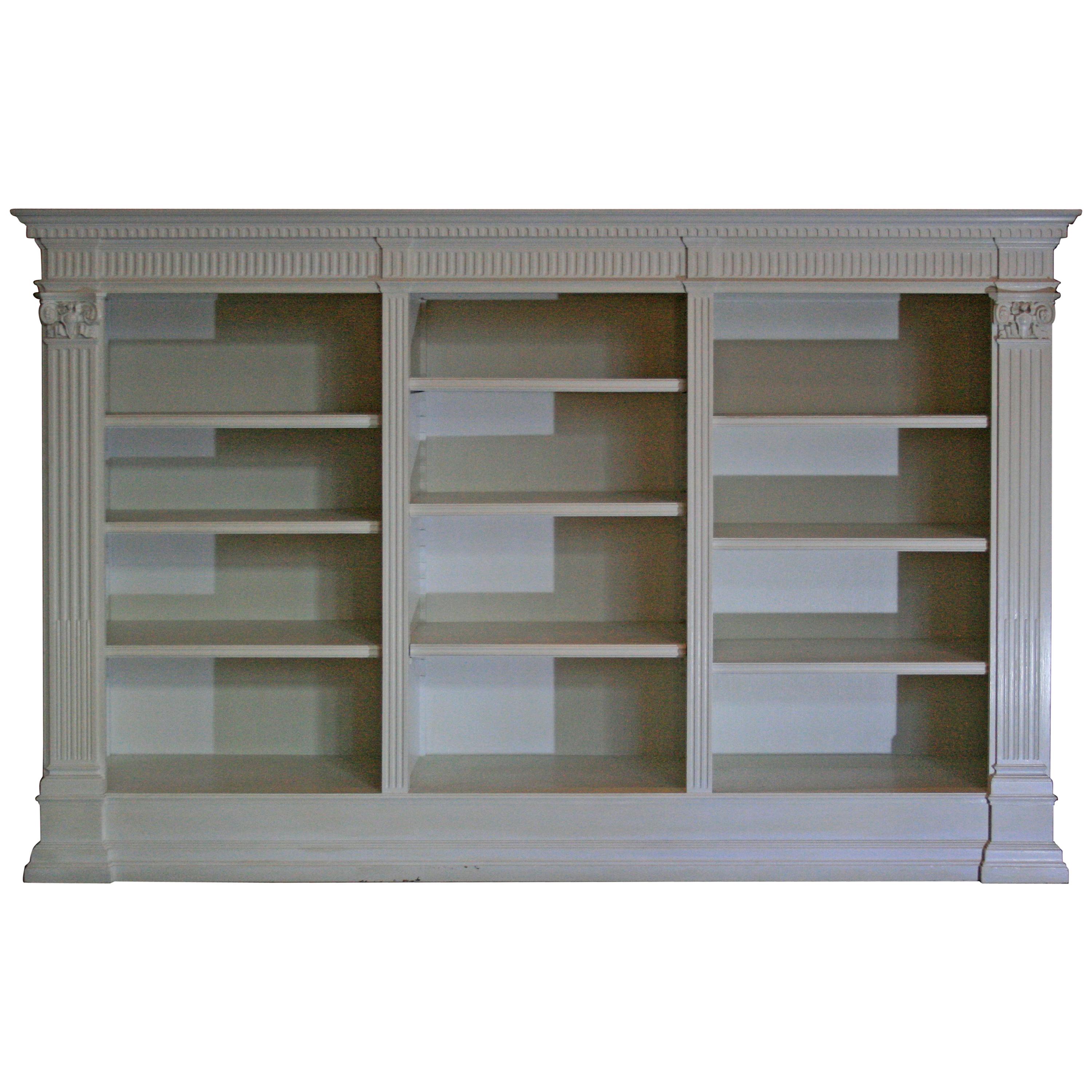 Antique White Bookshelf, Historicism, Oak