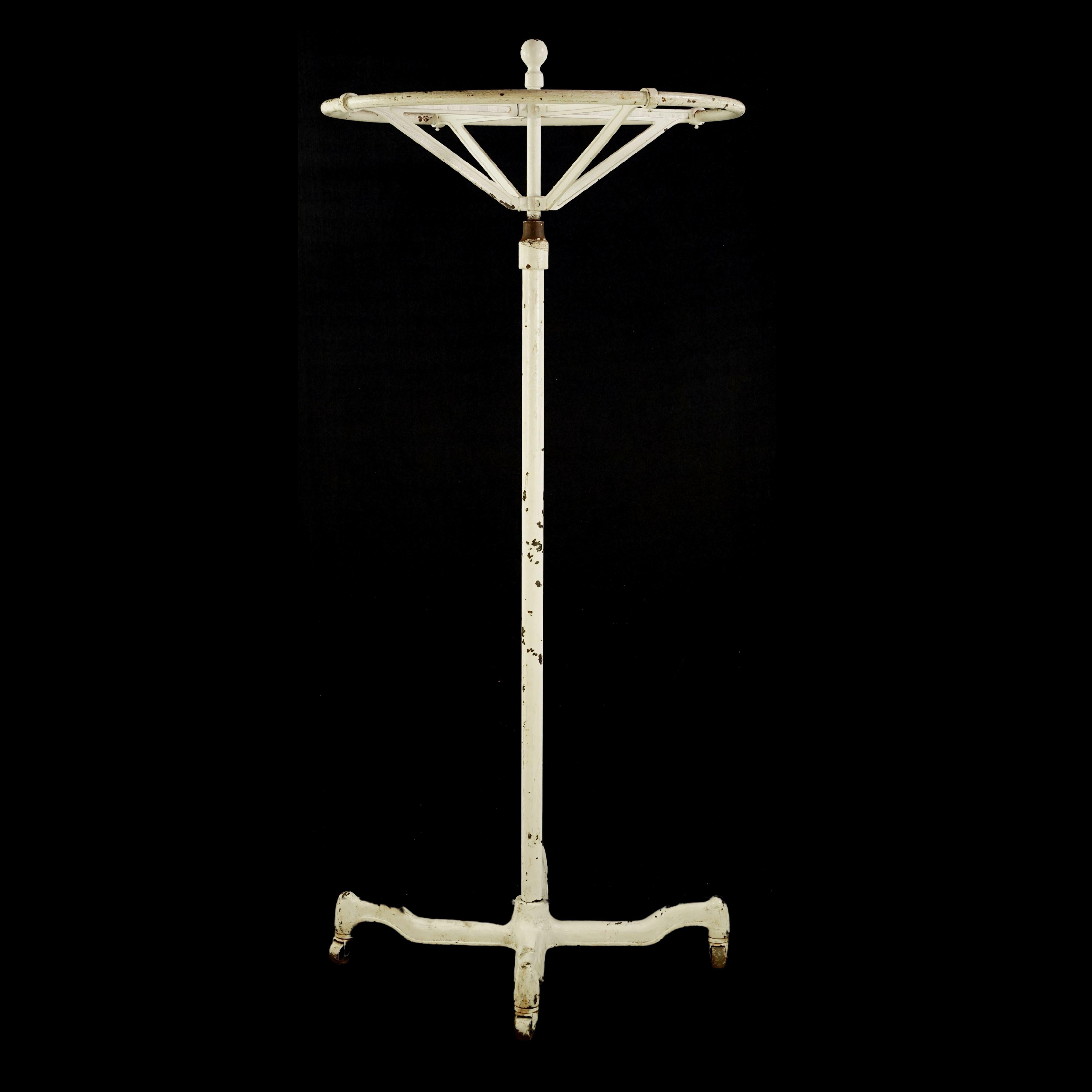 Antique White Cast Iron Circular Revolving Clothing Rack For Sale at ...