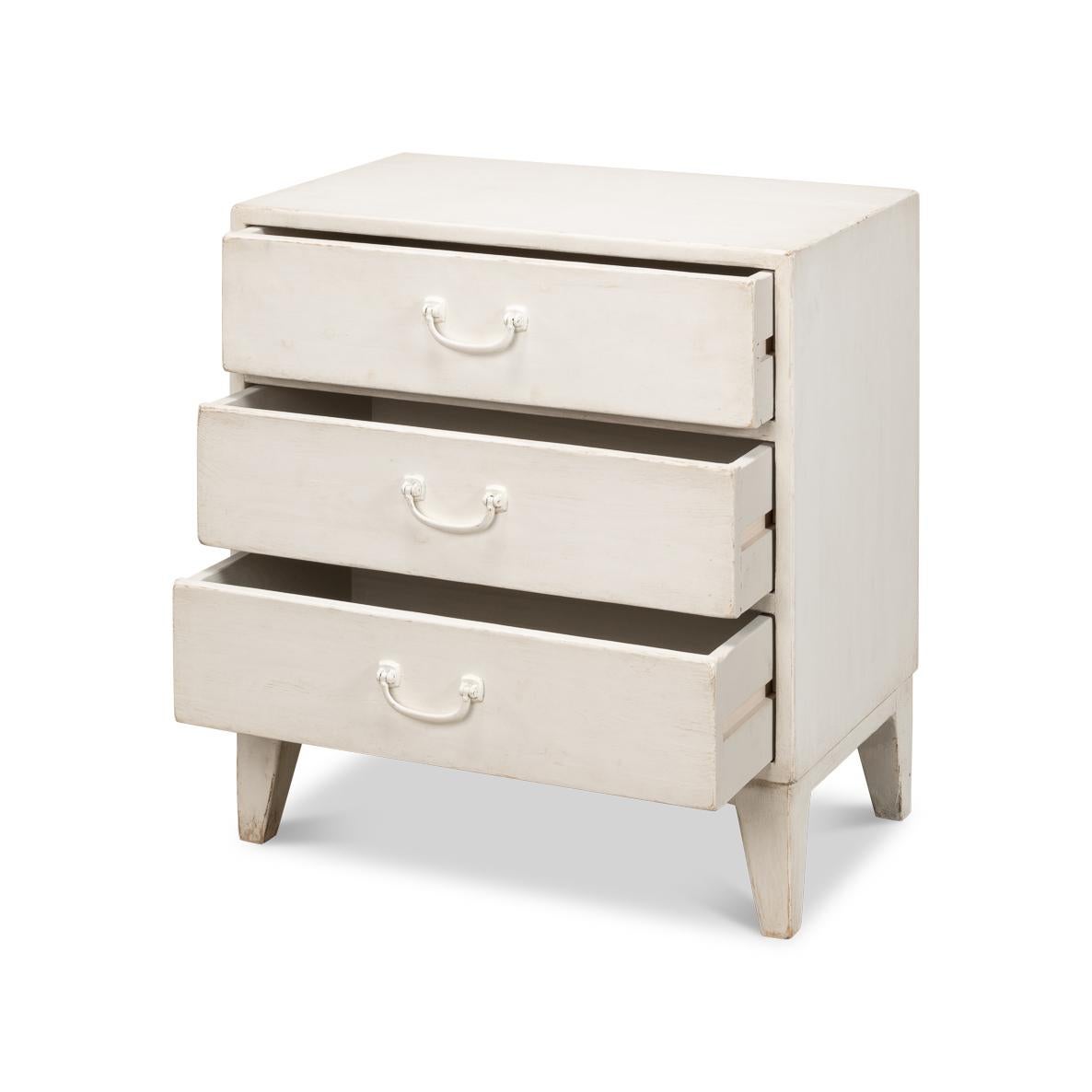 Rustic Antique White Chest of Drawers For Sale