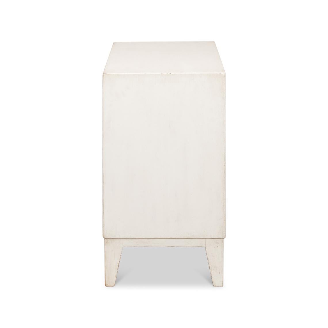Wood Antique White Chest of Drawers For Sale