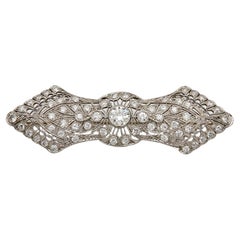 Antique White Diamond Brooch