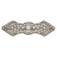 Broche ancienne en diamant blanc