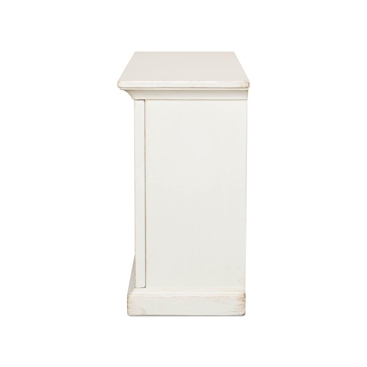 Contemporary Antique White French Side Cabinet For Sale