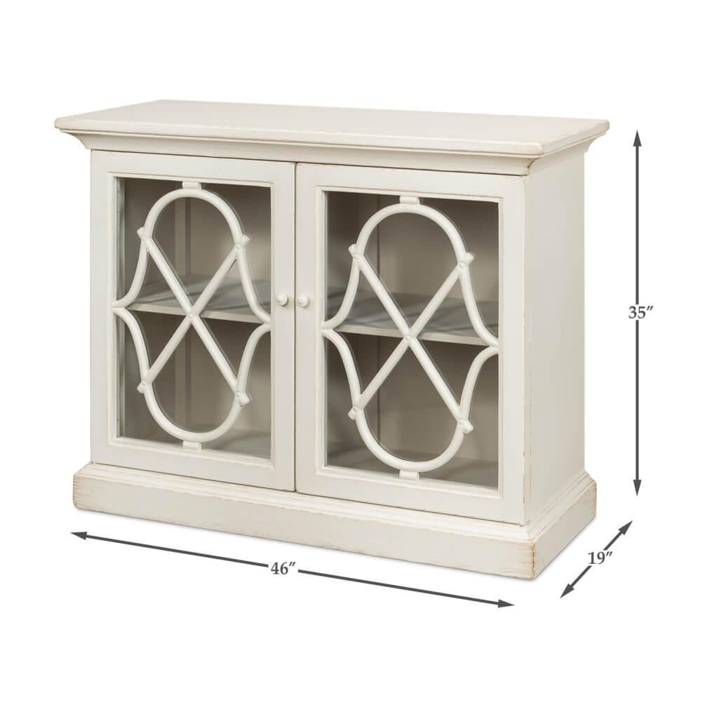 Antique White French Side Cabinet For Sale 2