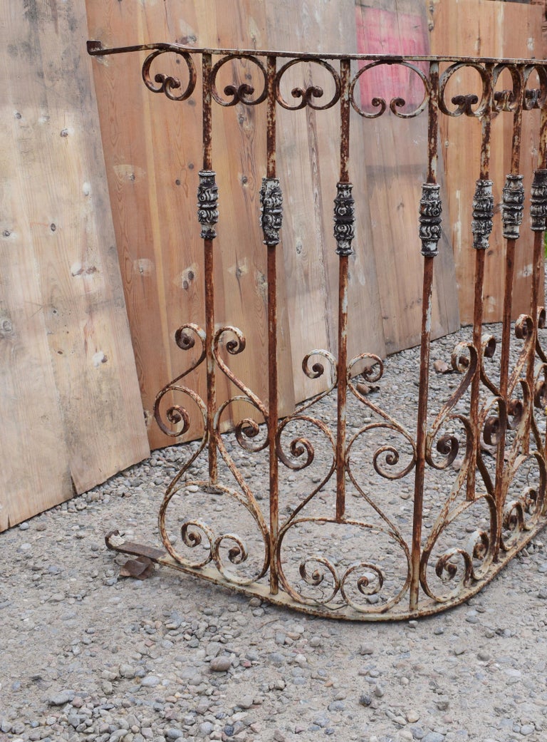 Antique White French Wrought Iron Balcony Railing, 19th Century For ...