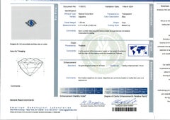 Antique White Gold AGL 2.20ctw Old Cushiony Oval No Heat Sapphire Bypass Ring