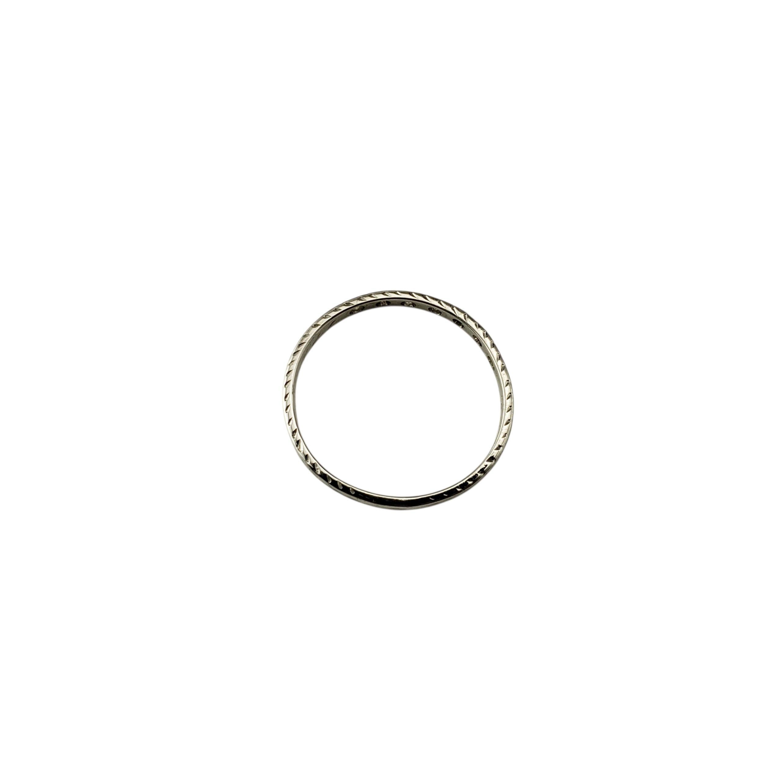 Donna Anello nuziale antico in oro bianco e diamanti misura 6 #22521 in vendita