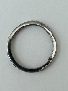 Antique White Gold Ruby and Diamond Full Eternity Band Ring