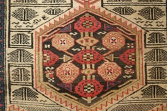 Antique White Ground Sarab Garden Design Runner Rug