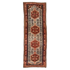 Antique White Ground Sarab Garden Design Runner Rug