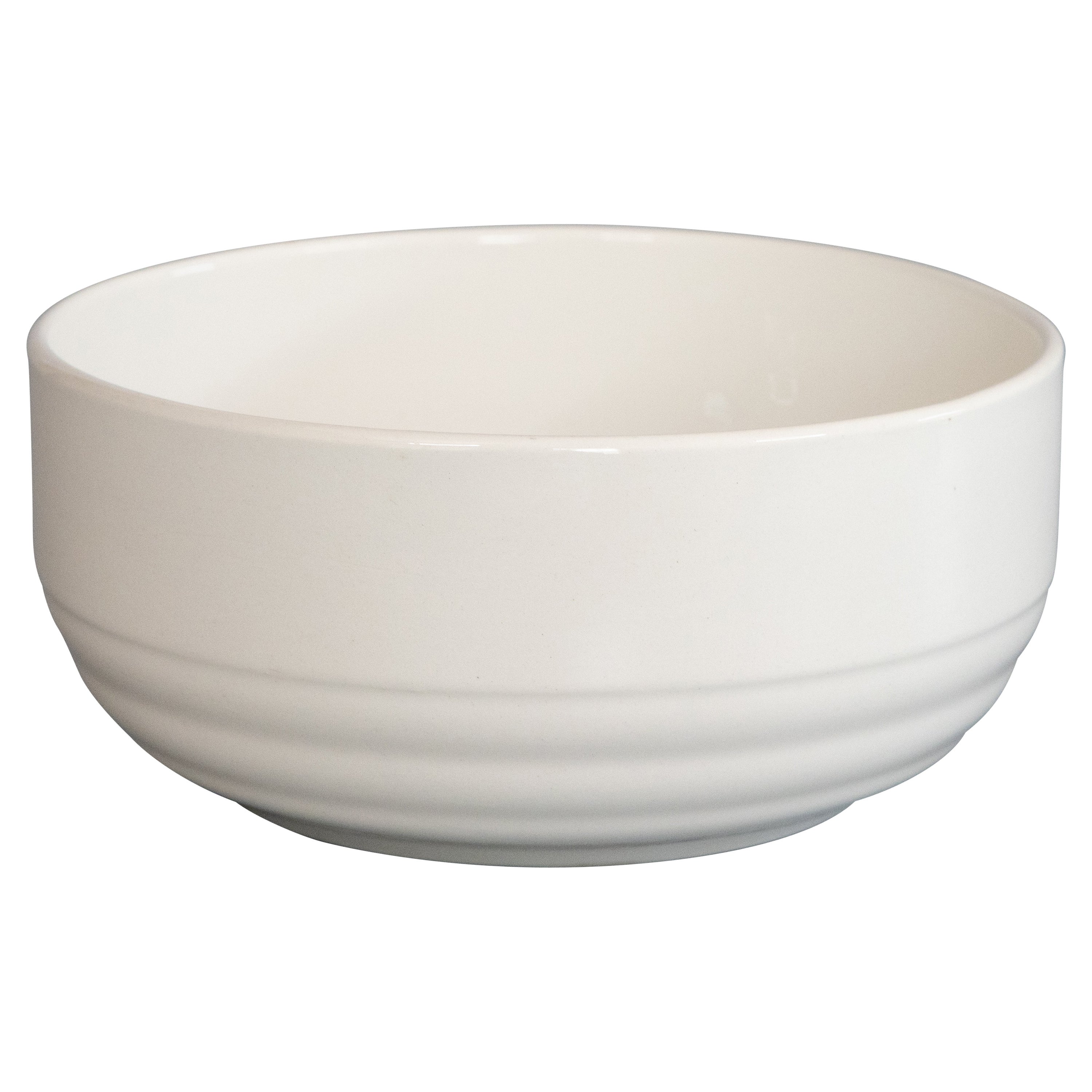 Antique White Ironstone Bowl from Boch Frères La Louvière, Belgium, circa 1920