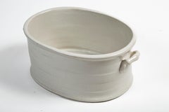 Antique White Ironstone Footbath, England, circa 1910