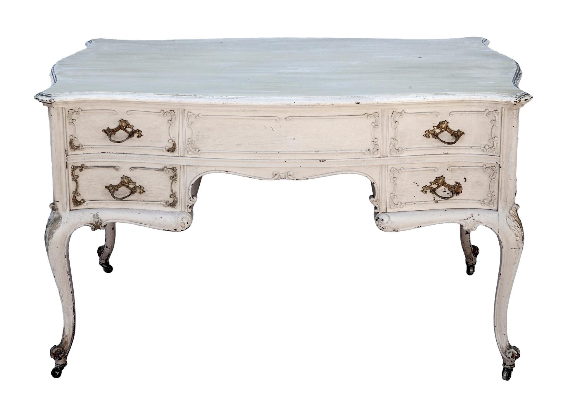 Escritorio Italiano Blanco Antiguo Madera dura