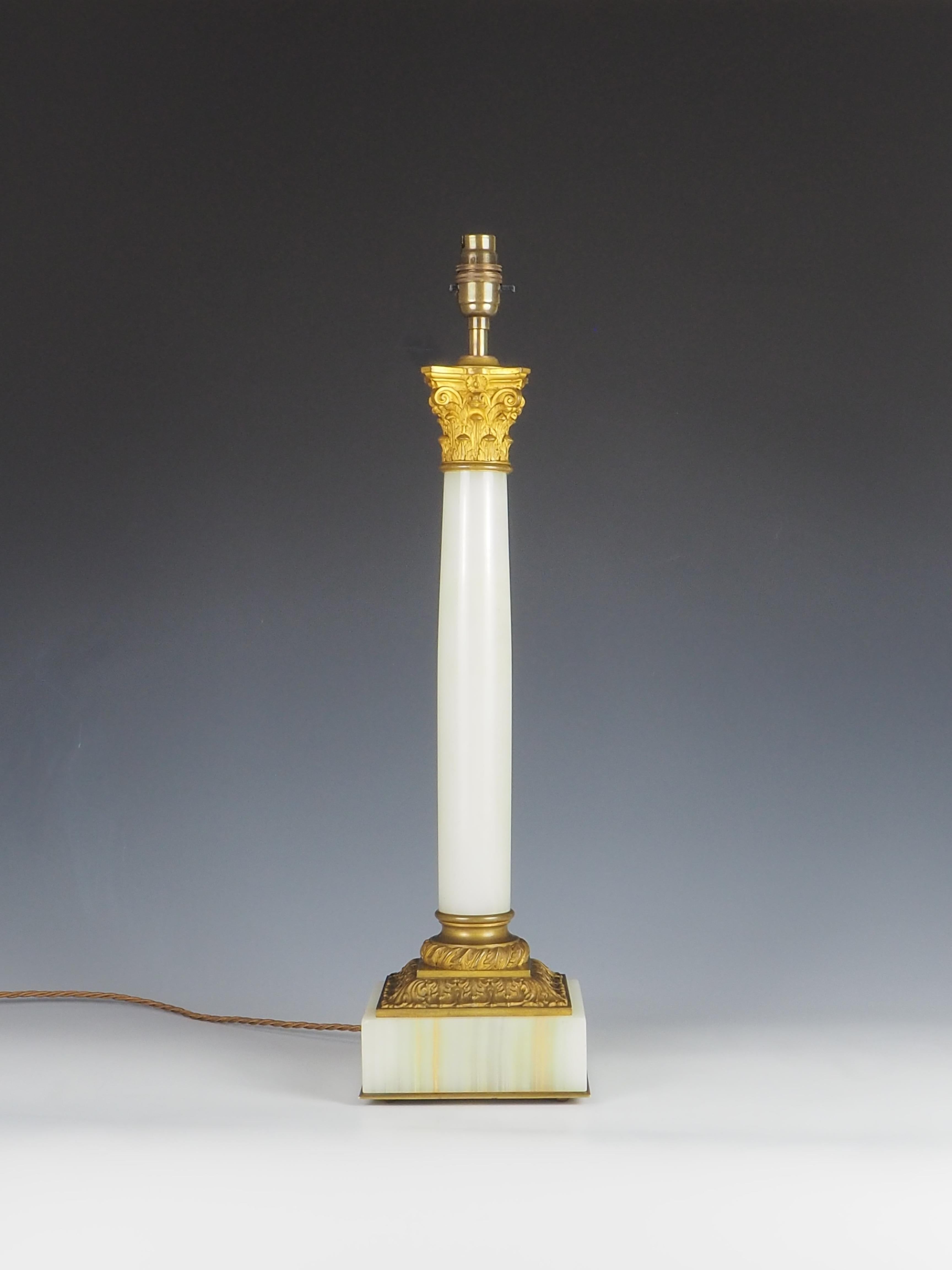 Description

Antique White Marble Corinthian Table Lamp is a truly remarkable piece that exudes elegance and sophistication.

With its very large size and exceptional quality, it is sure to make a statement.

The lamp features a wonderful Marble