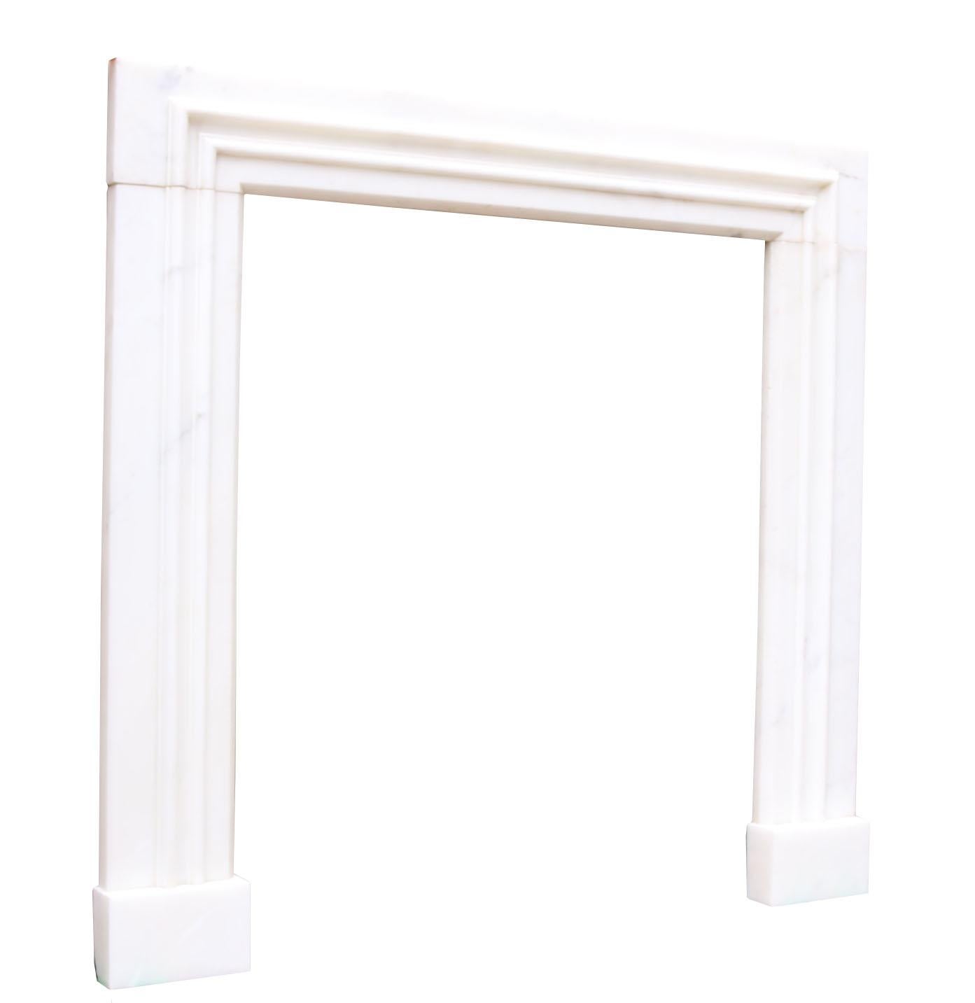 Antique White Marble Fire Mantel For Sale 1