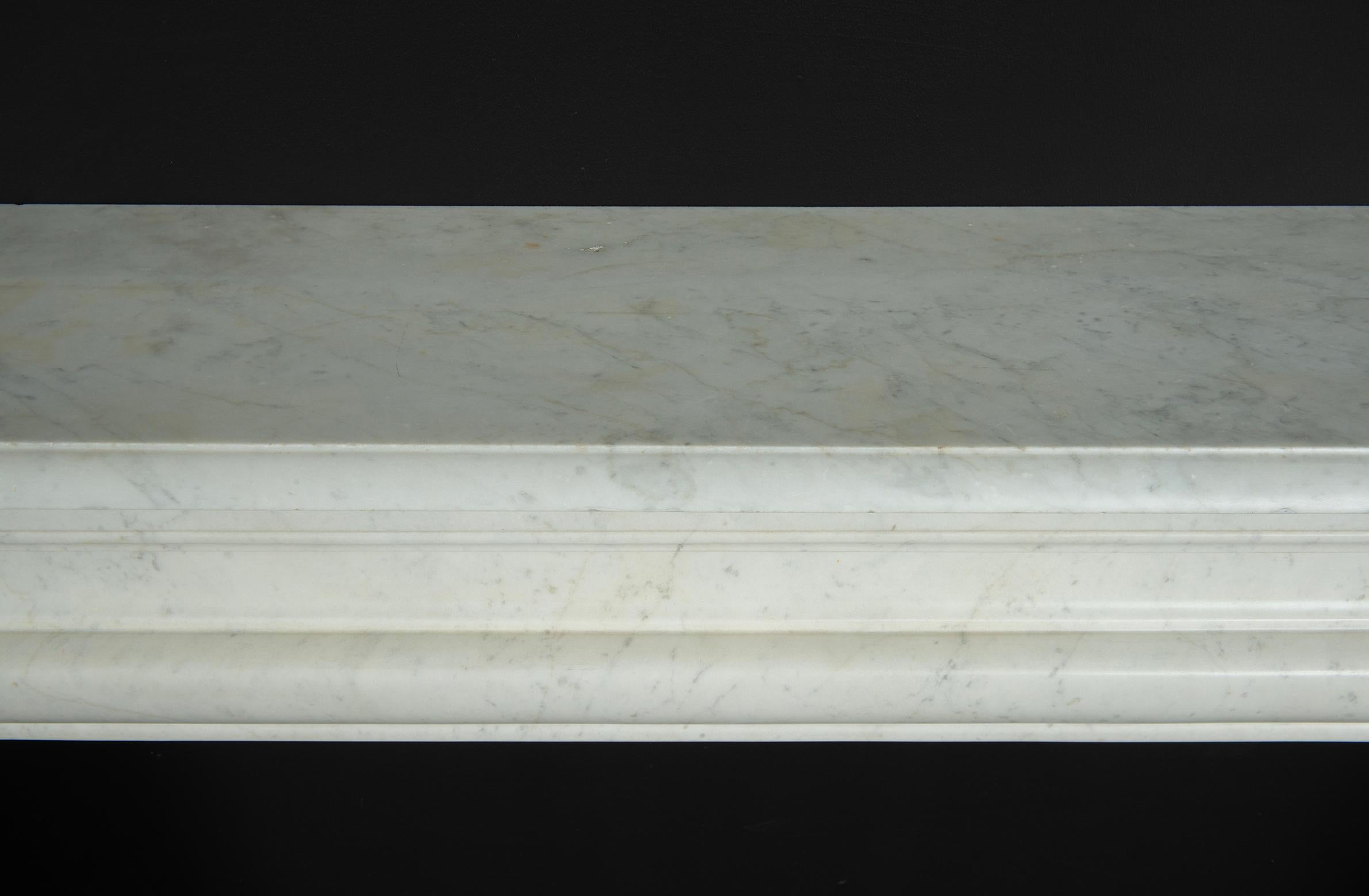 Antique White Marble Fireplace Mantel 4