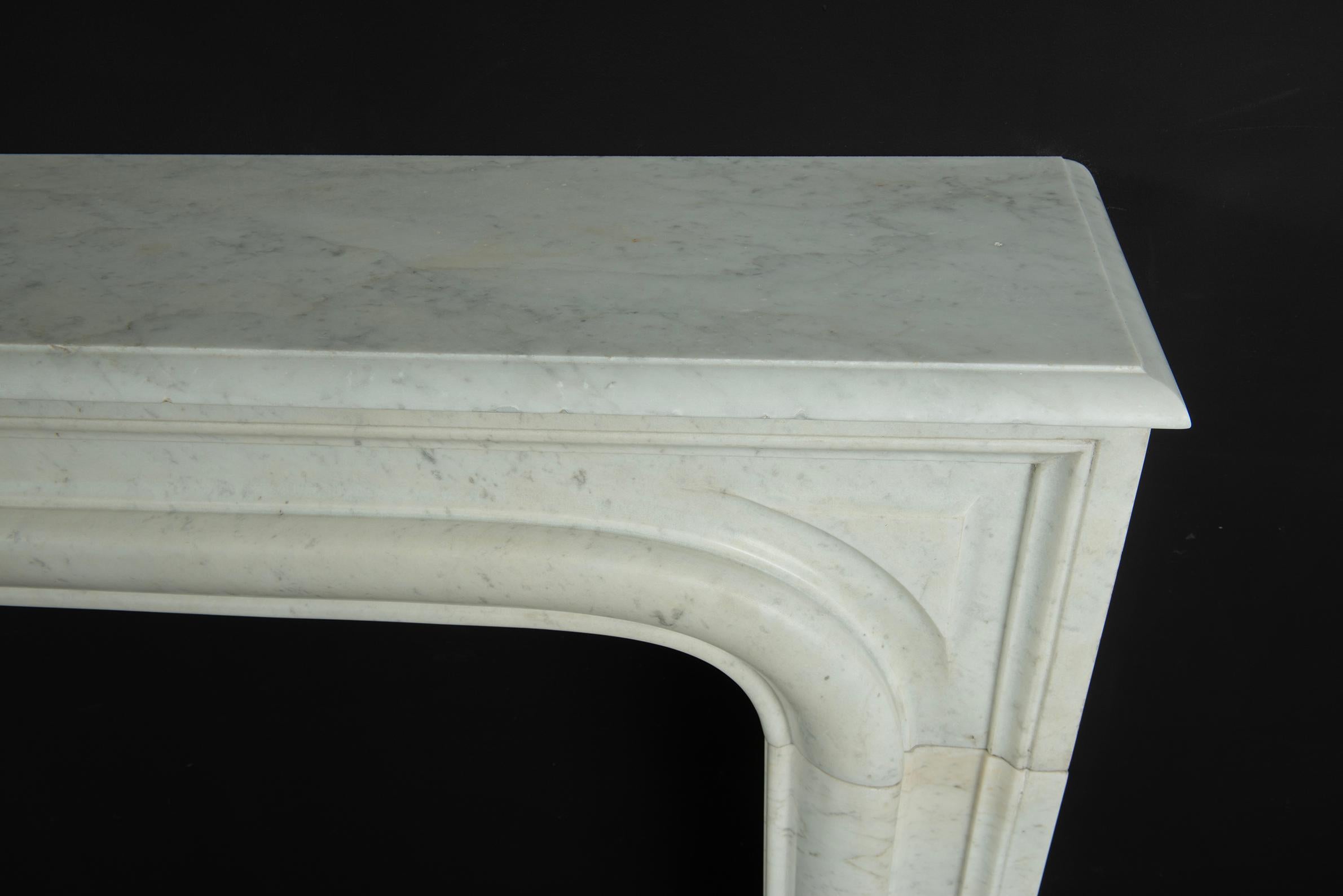Antique White Marble Fireplace Mantel 5