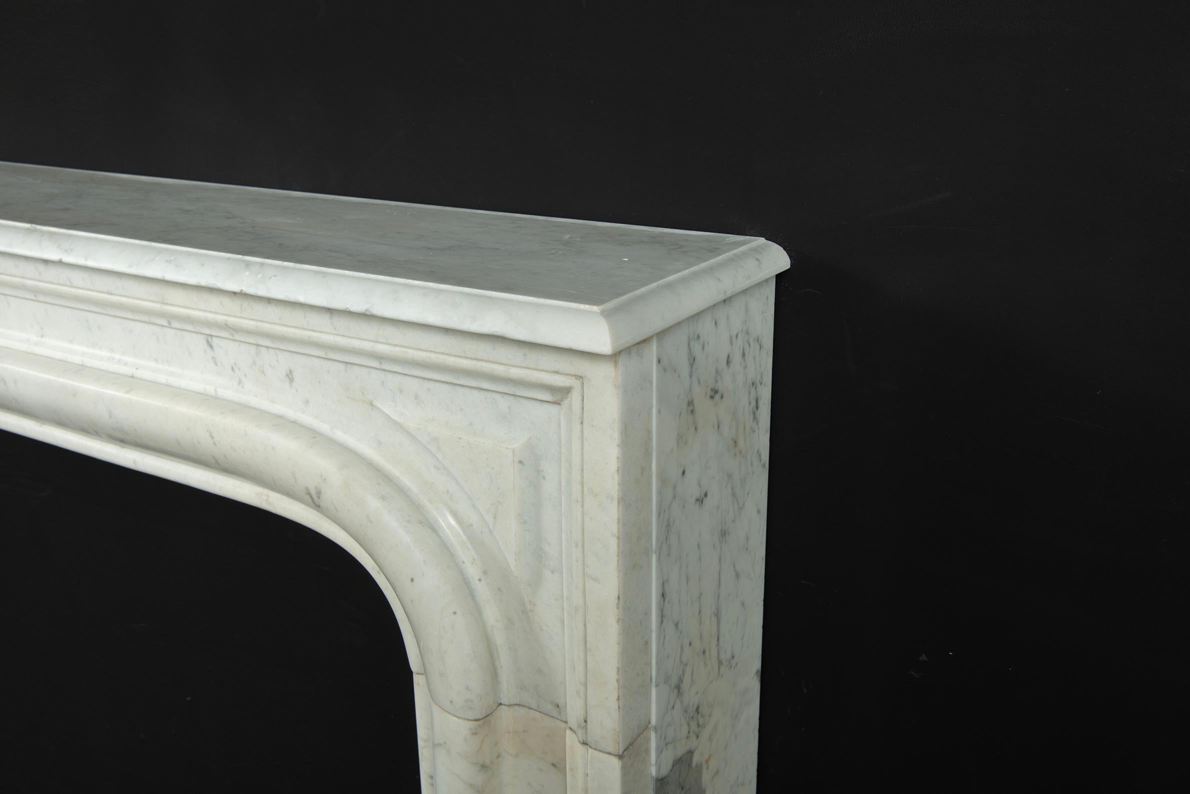 Antique White Marble Fireplace Mantel 6