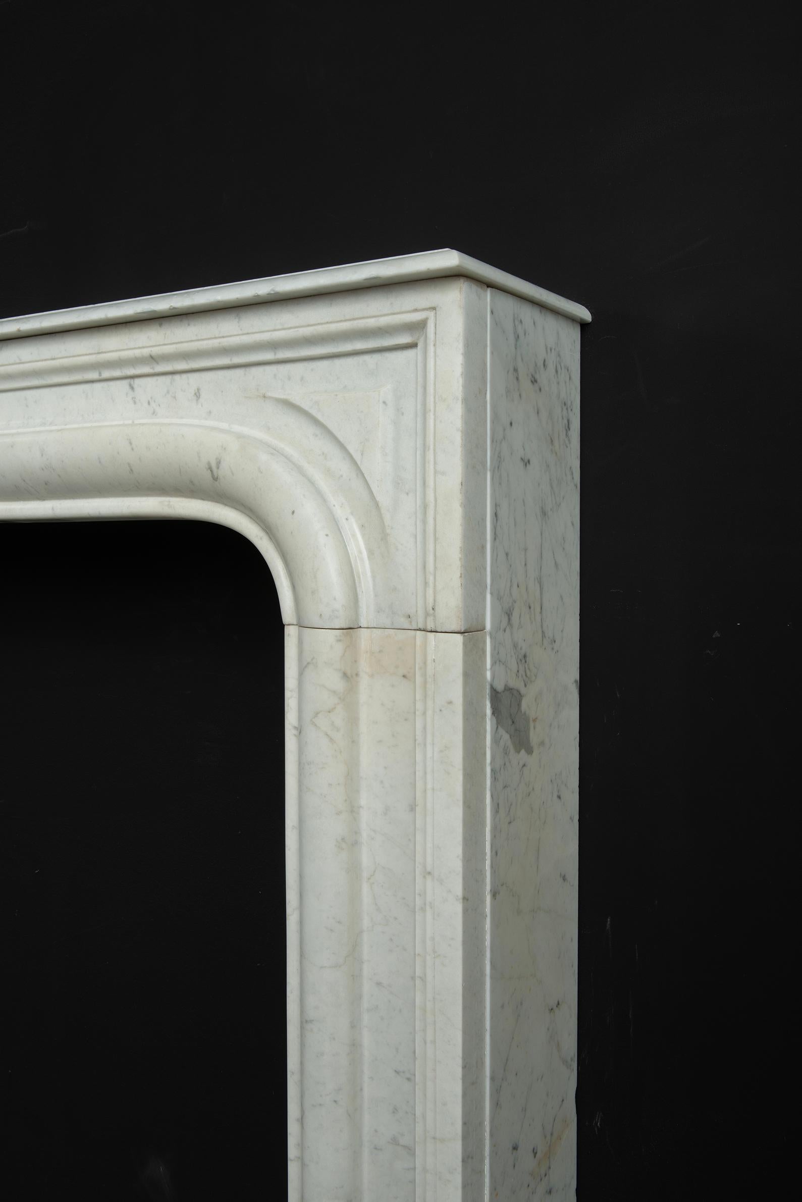 Antique White Marble Fireplace Mantel 7