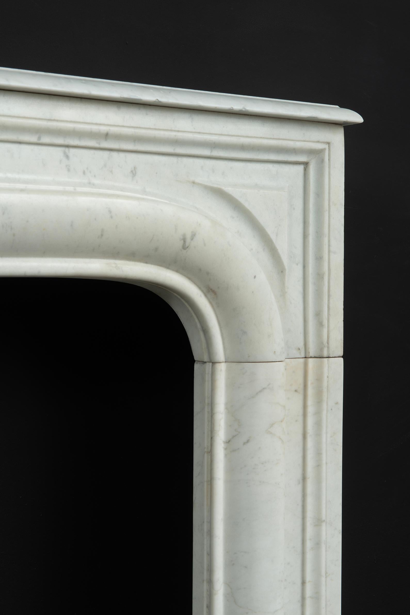 Antique White Marble Fireplace Mantel 8