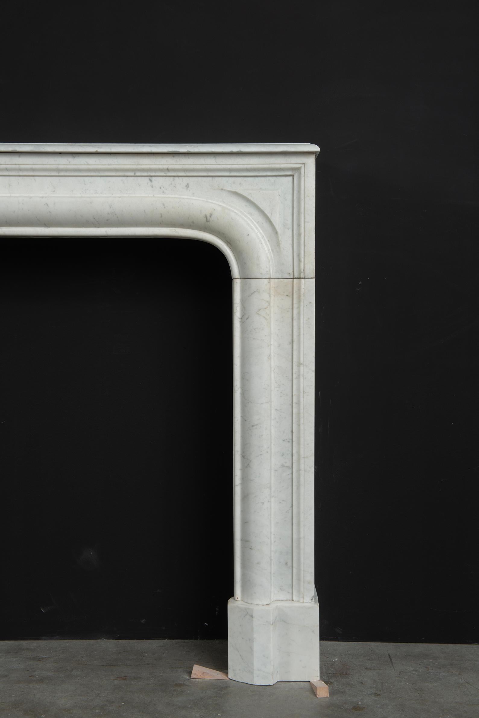 Antique White Marble Fireplace Mantel 9