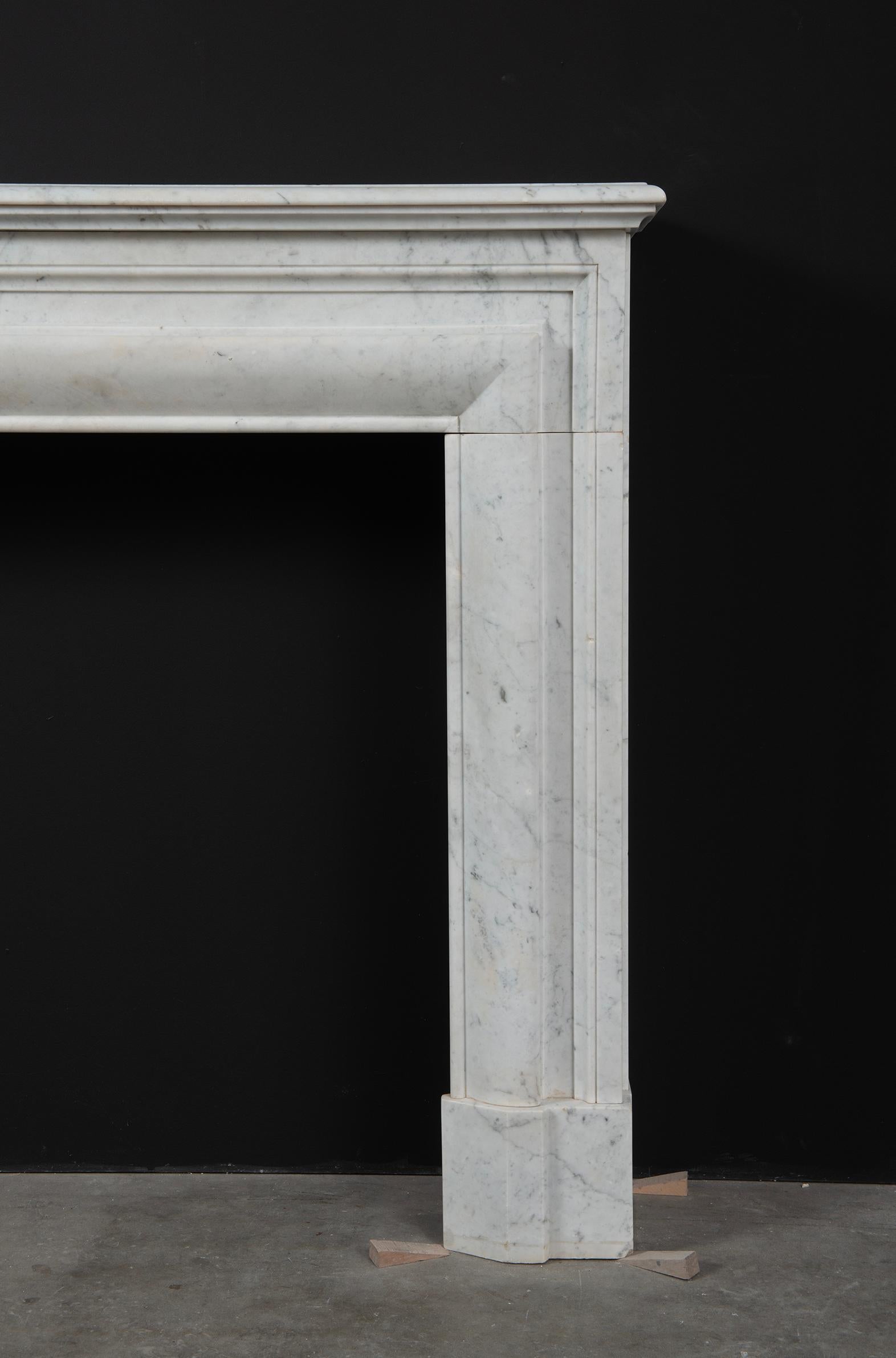 Antique White Marble Fireplace Mantel For Sale 10