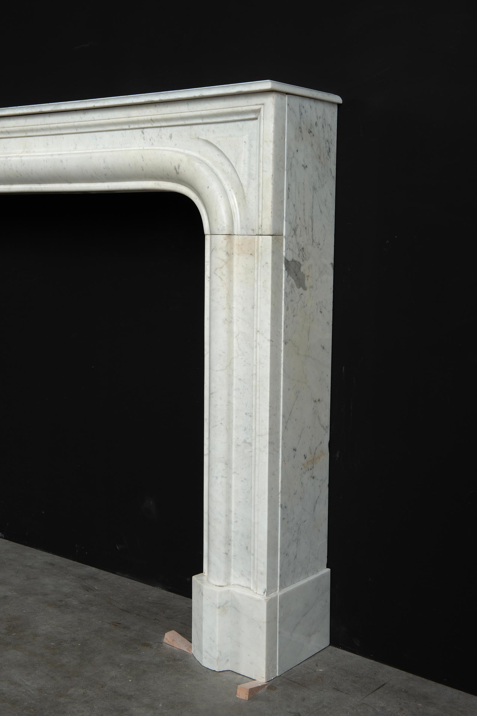 Antique White Marble Fireplace Mantel 10