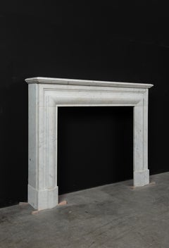 Antique White Marble Fireplace Mantel