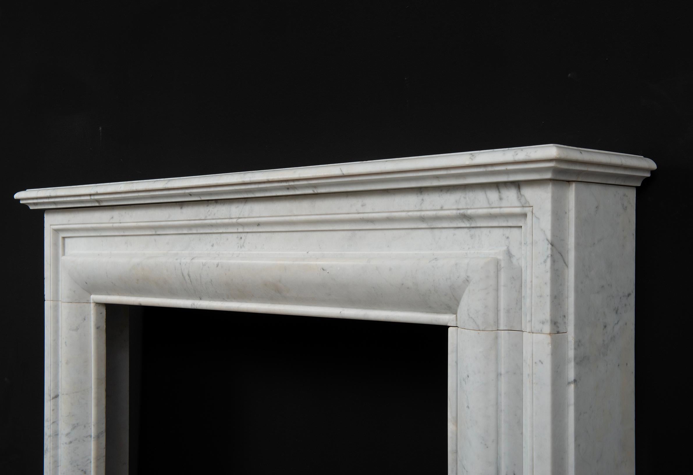 Antique White Marble Fireplace Mantel For Sale 15