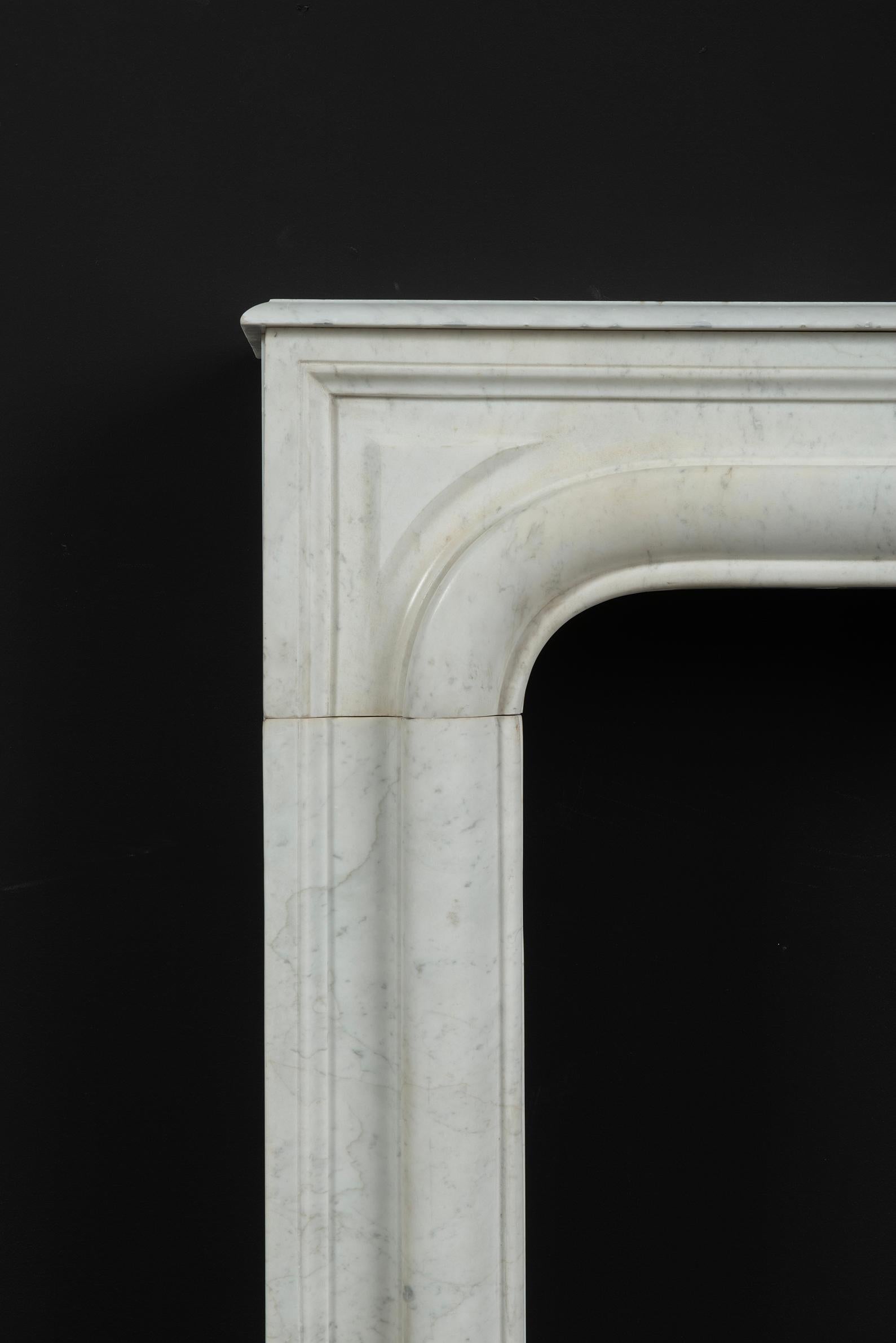 Antique White Marble Fireplace Mantel 1